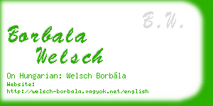 borbala welsch business card